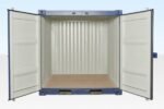 8 ft Shipping Container – Blue, Corten Steel, 28mm Marine Ply Floor