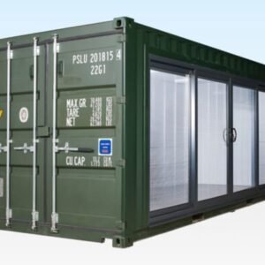 20 ft Container Home Office – Patio Doors, Insulated, Electrical Fit-Out