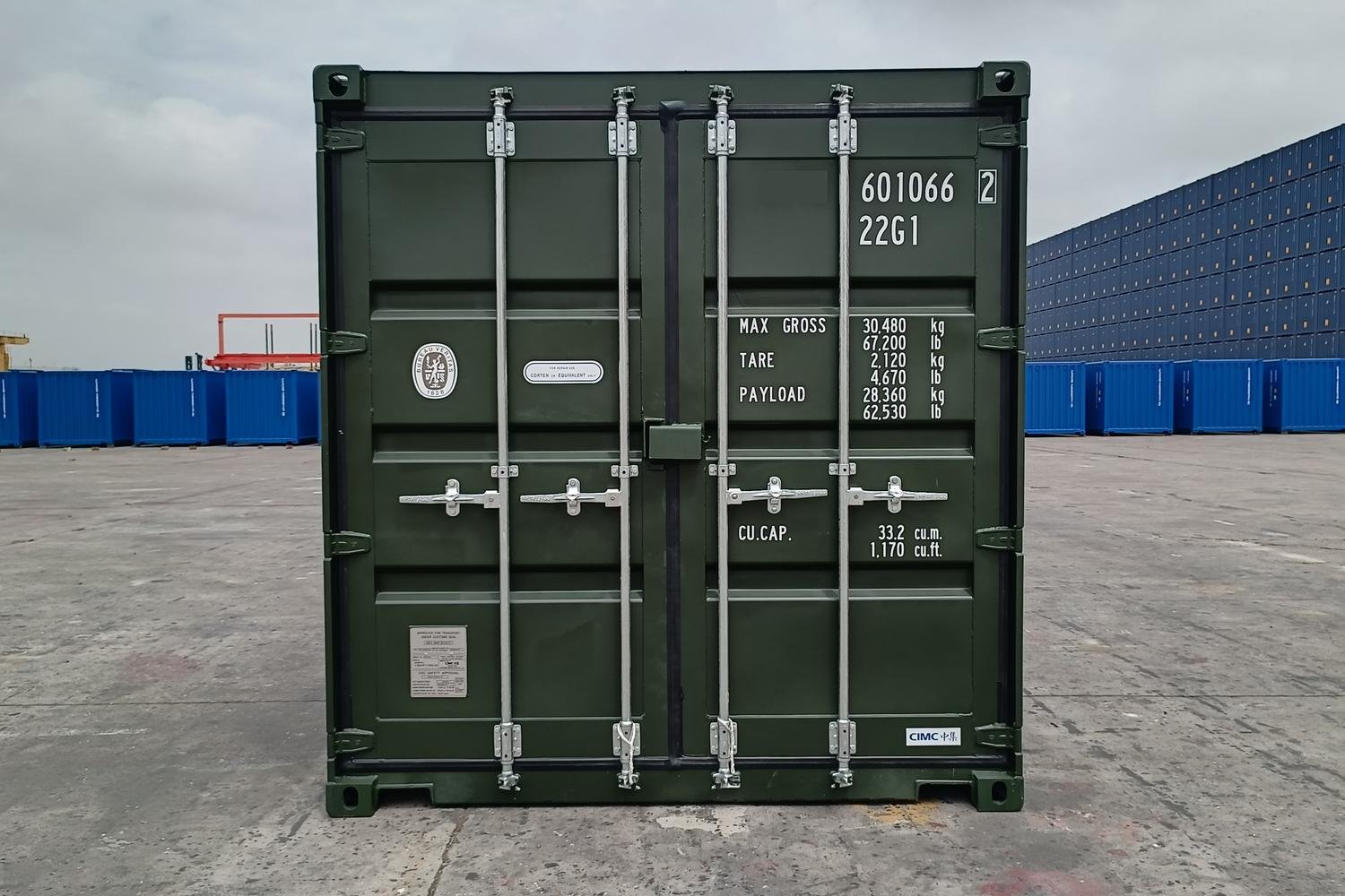 20 ft Shipping Container – Dark Green - Corten Steel, CSC Plated, 28mm Marine Ply Floor - Image 6
