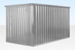 4m Flat Pack Container Store – Galvanised, Double Locking System