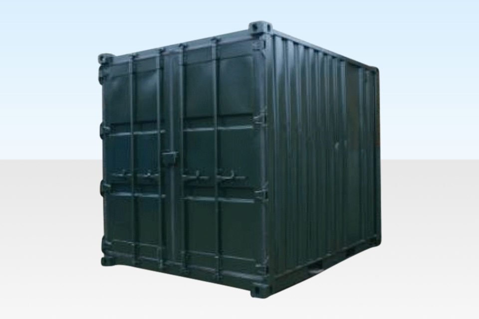 10 ft Cut Down Shipping Container – Steel Construction, Lockbox, Wind and Watertight