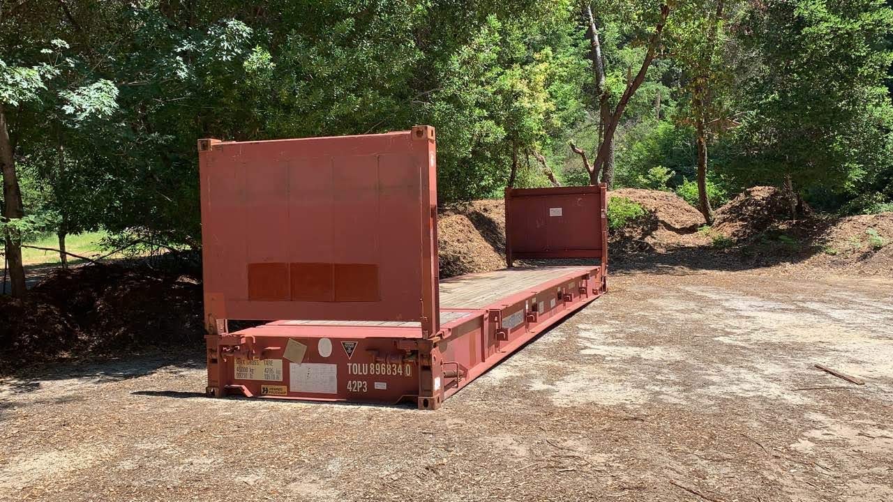 40 ft Flat Rack Shipping Container – Collapsible Ends, Lashing Rings, CSC Plated - Image 2