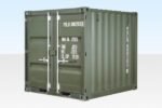 8 ft Shipping Container – Green, Corten Steel, 28mm Marine Ply Floor