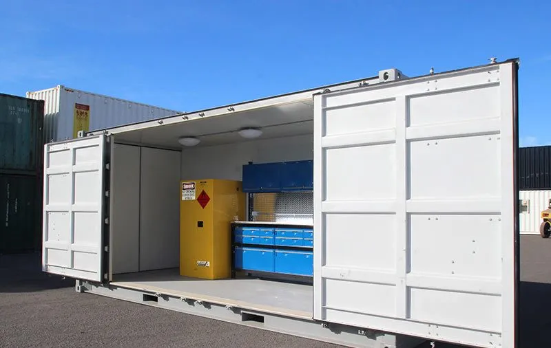 10 ft, 20 ft and 40 ft Workshop Container – Steel Construction, Customizable - Image 6