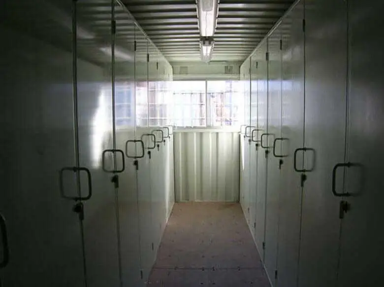 20 ft and 40 ft Change Room Container – Lockers, Electrical Fitout, Security Window - Image 5