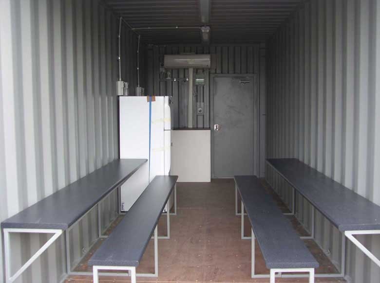 20 ft and 40 ft Lunchroom Container – Insulated Portable Crib Hut with Kitchenette - Image 5