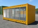 20 ft Gas Cylinder Storage Container – Open Air, Non-Spark Mesh Panels, Bunded Floor