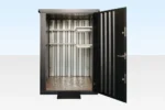 Flat Pack Metal Garden Store – 2.28m x 1.55m, Galvanized Steel with Double Locking System and Retractable Ramp